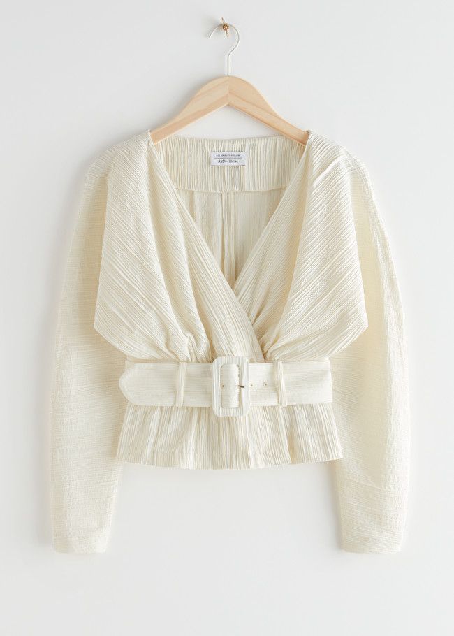 Belted Textured Wrap Blouse | & Other Stories (EU + UK)