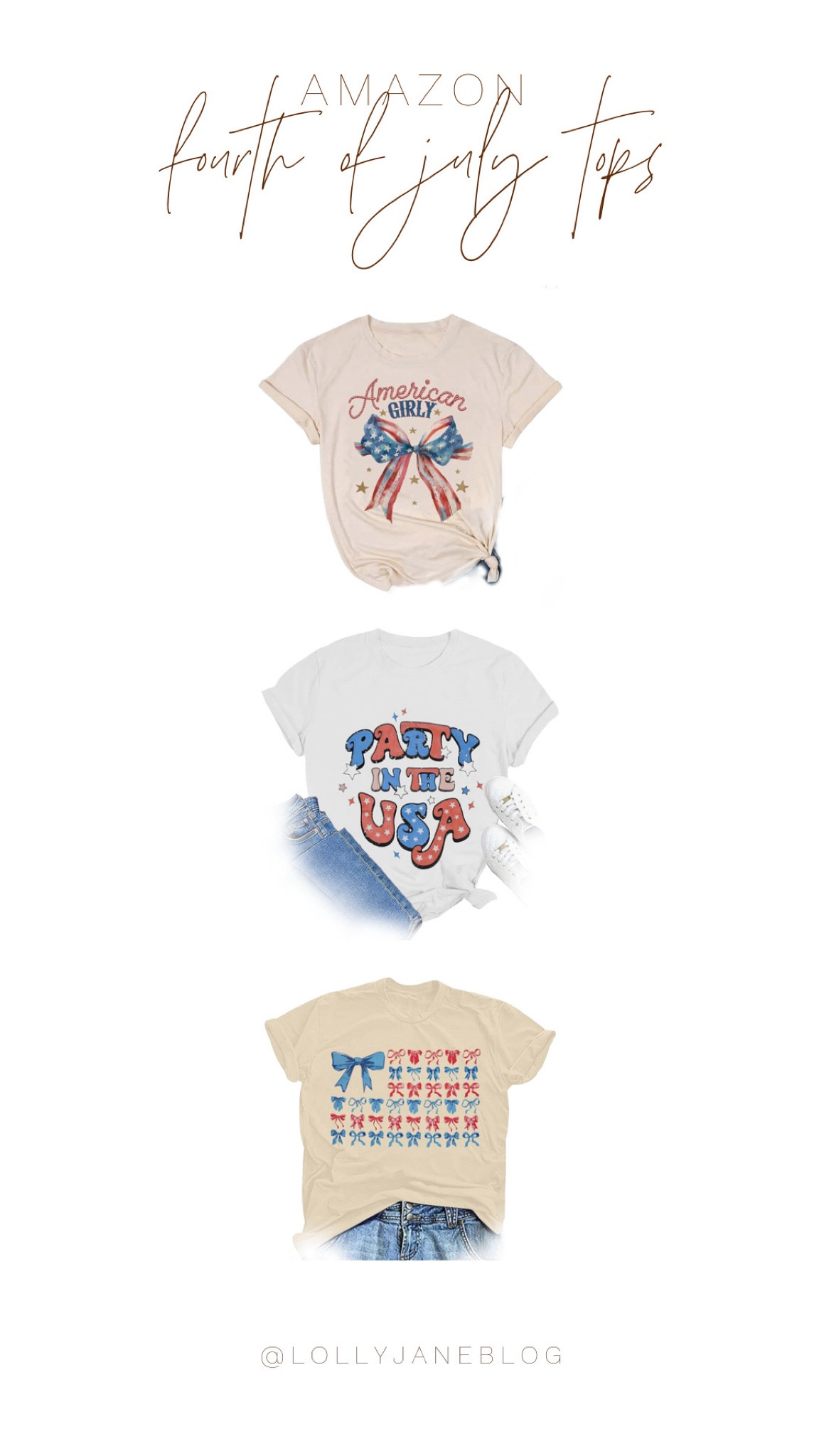 Amazon Fourth of July tops! 🇺🇸🫶🏻

Gear up for the Fourth in style! ✨ Whether you're BBQing or watching fireworks, a cute Fourth of July tee is a must-have! Grab yours now and celebrate in fashion!  #FourthofJuly #IndependenceDay #OOTD

#LTKSummerSales #LTKStyleTip #LTKSeasonal
