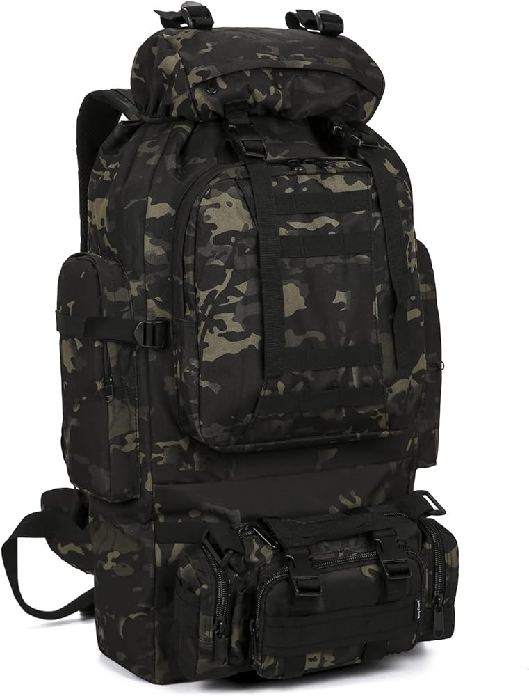 100L Camping Hiking Backpack,Molle military Tactical rucksack backpack,Waterproof Lightweight Hik... | Amazon (US)