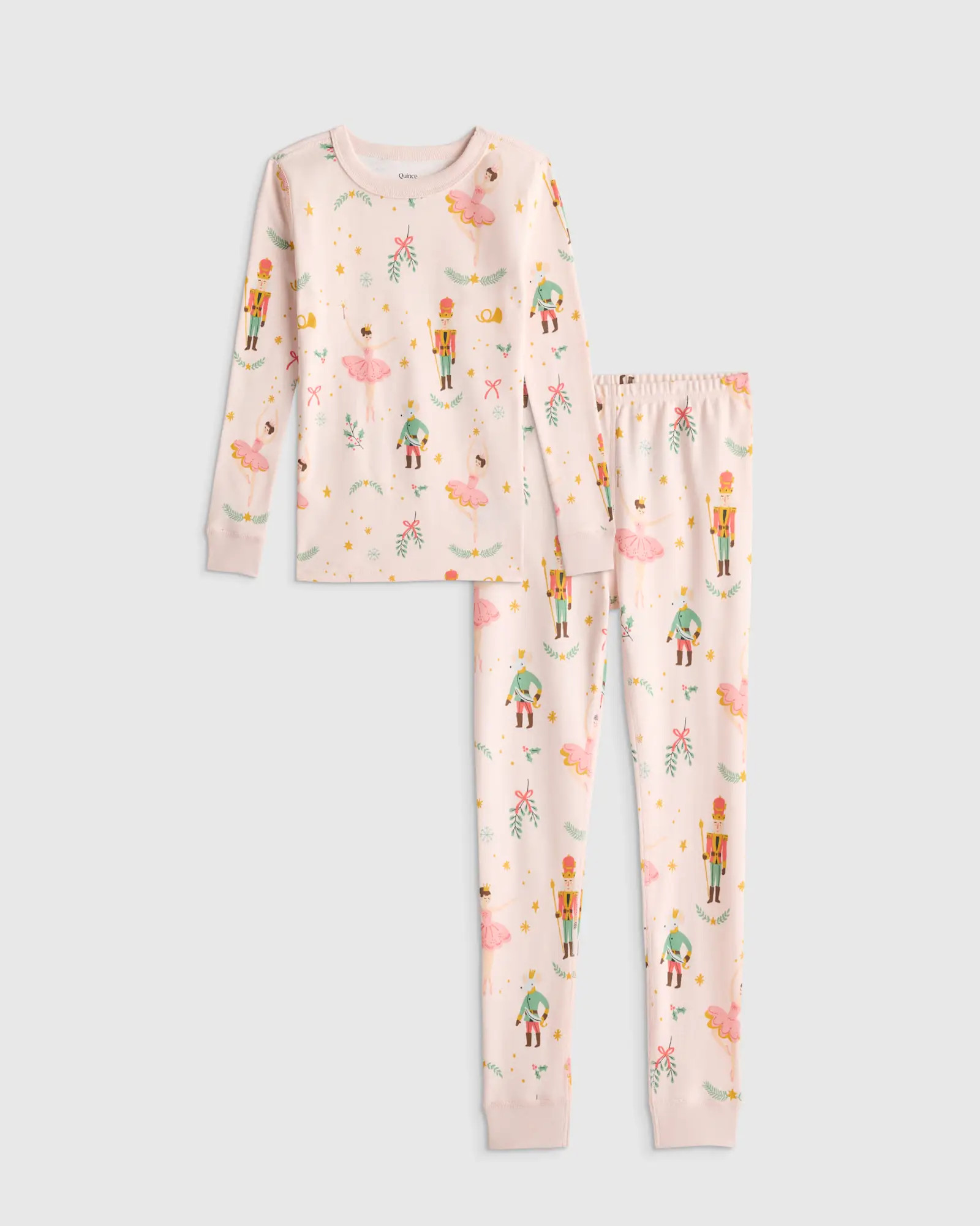 100% Organic Cotton Long Sleeve and Pant Pajama Set | Quince