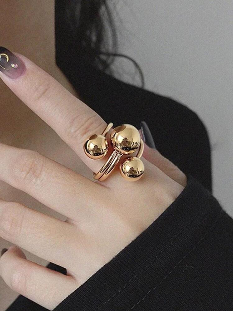 1pc Fashion Copper Round Decor Ring For Women For Daily Decoration | SHEIN