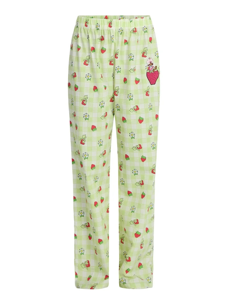 Strawberry Shortcake Women’s Strawberry Checker Cotton Graphic Pants, Sizes XXS-XXL | Walmart (US)