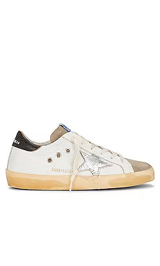 Golden Goose Super-Star Sneaker in White, Taupe, Silver, & Black from Revolve.com | Revolve Clothing (Global)