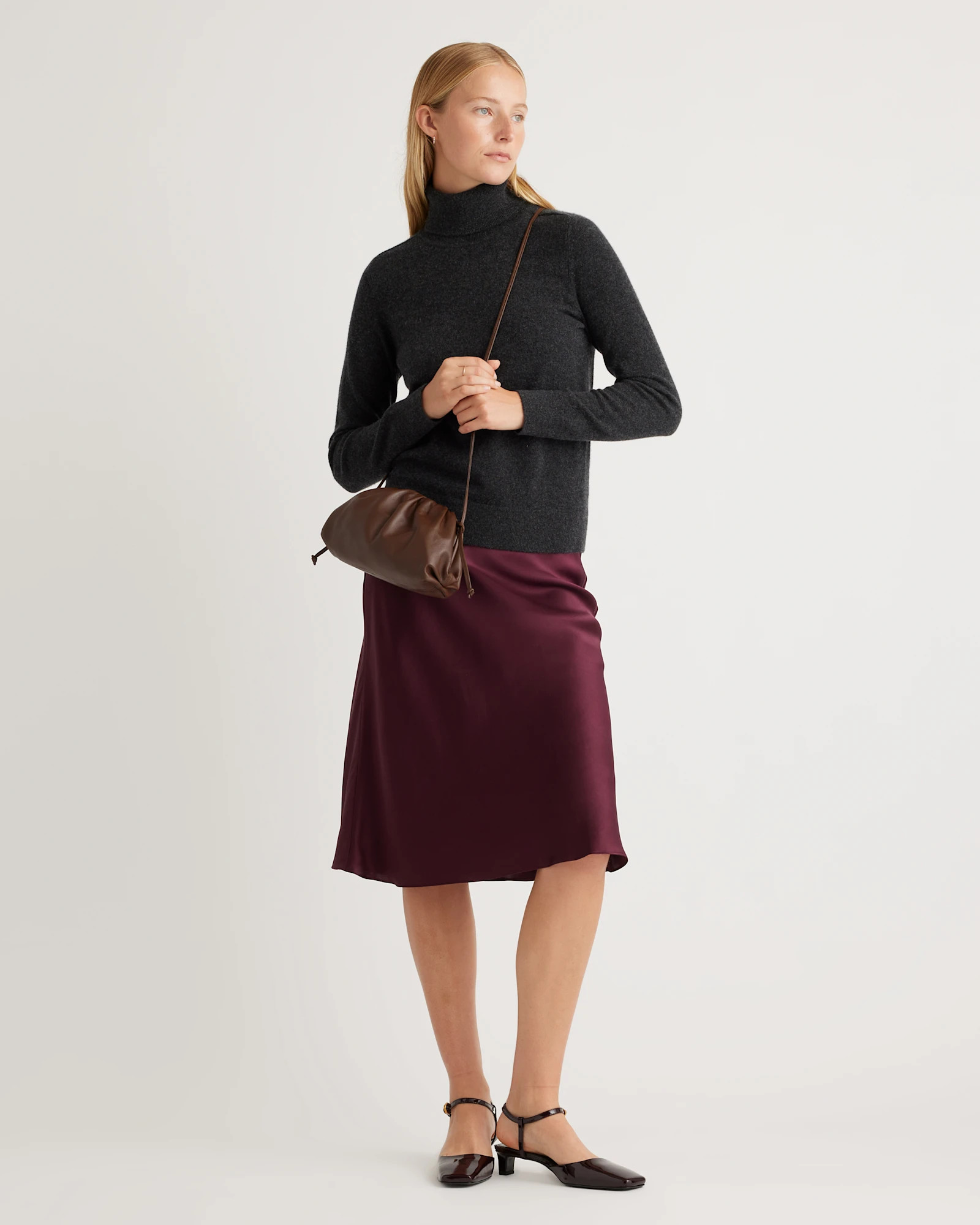 Italian Leather Pouch Crossbody Clutch | Quince