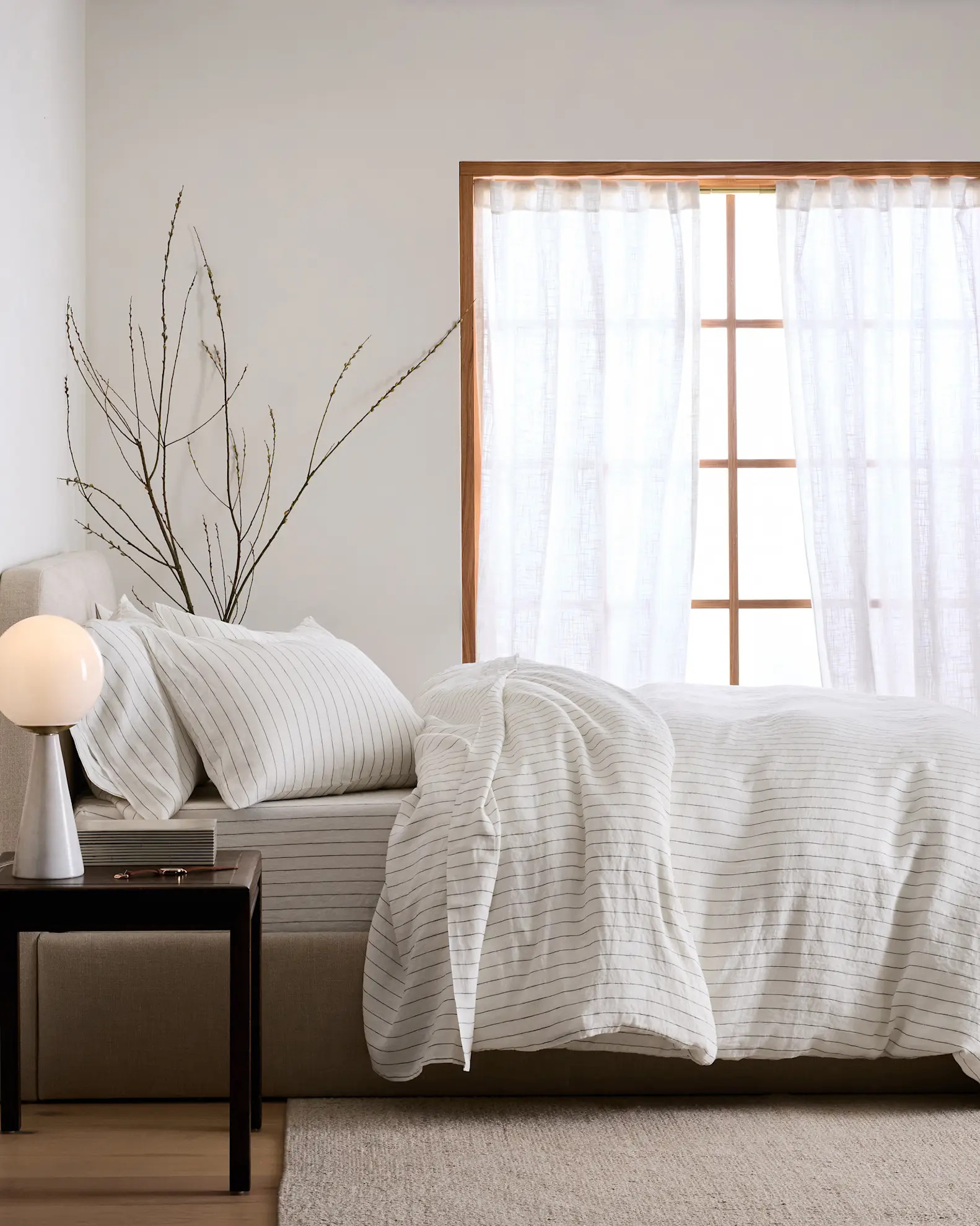 European Linen Stripe Duvet Cover | Quince