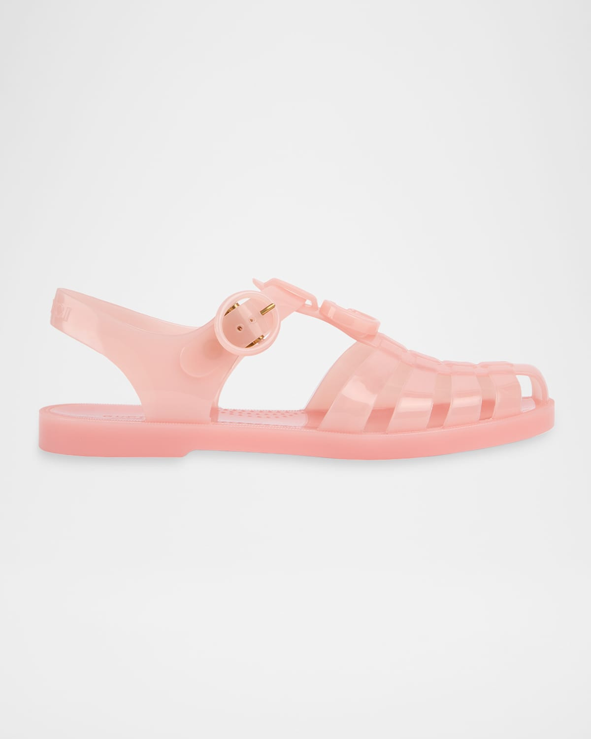GG Glossy Jelly Fisherman Sandals | Neiman Marcus