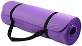 BalanceFrom BFGY-AP6PP Go Yoga All Purpose Anti-Tear Exercise Yoga Mat with Carrying Strap, Purple,  | Amazon (US)