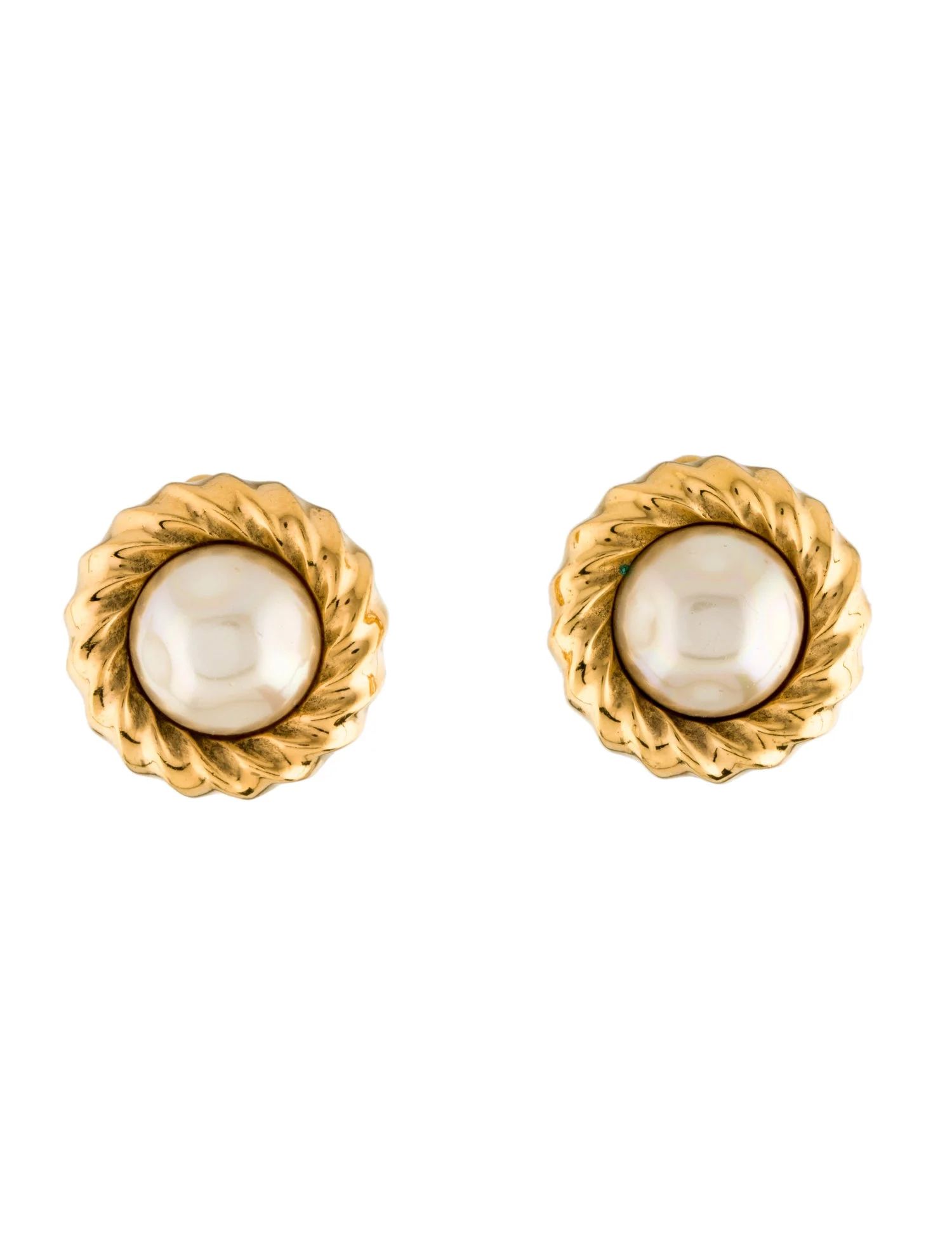 Vintage Faux Pearl Clip-On Earrings | The RealReal