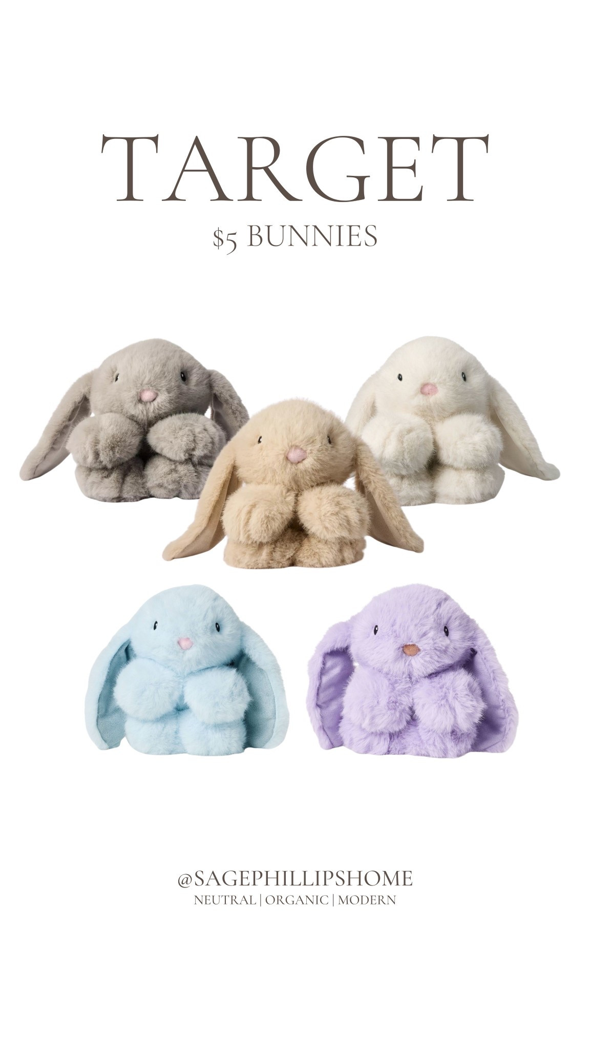 The cutest little bunnies from Target 🐰

Every time I see something this cute I wish we had Target in Canada again… because these would absolutely be coming home with me.

The colours are so good, taupe, beige, cream, blue and lavender.

Perfect little Easter basket addition or a sweet spring shelf moment.

#LTKstyletip #LTKhome #LTKsale