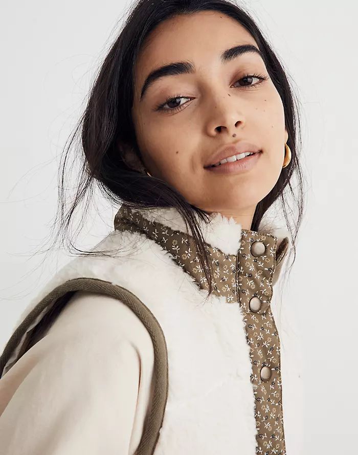 Floral Sherpa Vest Madewell | Madewell