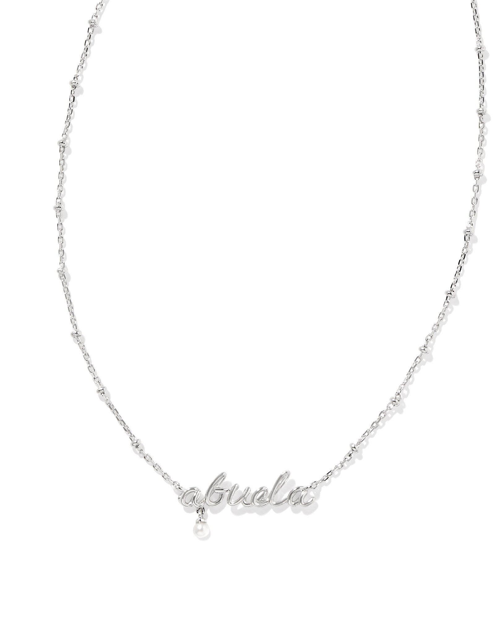 Abuela Script Pendant Necklace in Silver | Kendra Scott | Kendra Scott