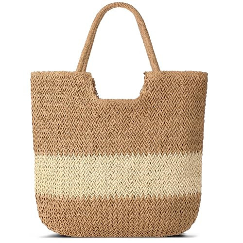 TOBEHIGHER Straw Beach Bags for Women - Large Beach Bag for Women for Holiday, Summer Woven Tote Bag Shoulder Handbags | Amazon (US)