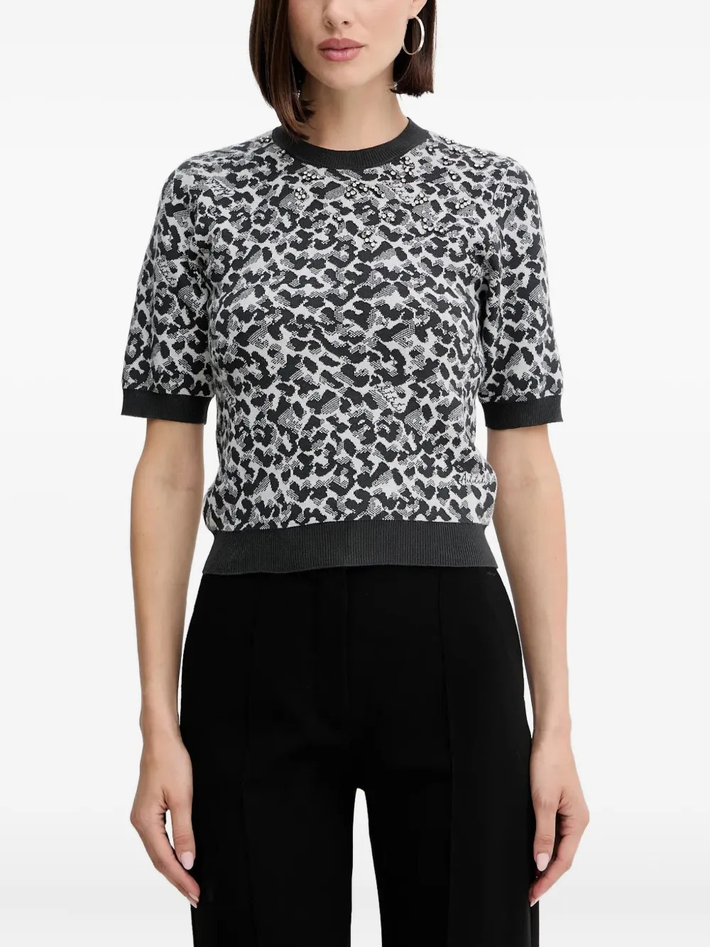 TWINSET animal-print top - Grey | Farfetch Global
