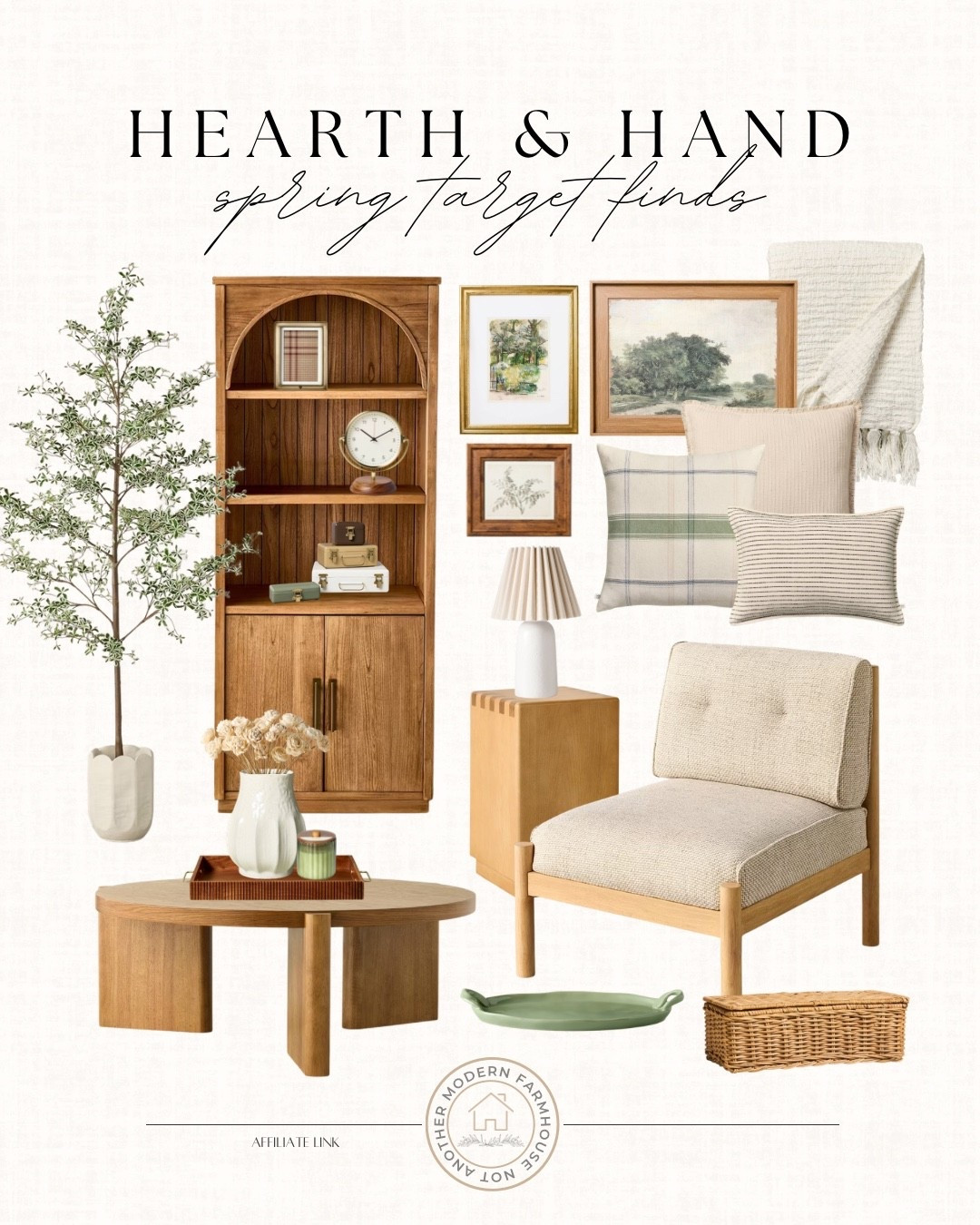 New Hearth & Hand spring arrivals at Target. 🌿 Warm wood furniture, soft neutrals and modern farmhouse decor by Magnolia for an effortlessly curated home.

Hearth and Hand spring finds, Magnolia Target decor, new Target home arrivals, modern farmhouse style, warm wood furniture, neutral home decor, spring home refresh, affordable home finds, accent chair, cabinet, coffee table, pillows, framed art. 

 #LTKFindsUnder50 #LTKFindsUnder100

#LTKSaleAlert #LTKHome #LTKSeasonal