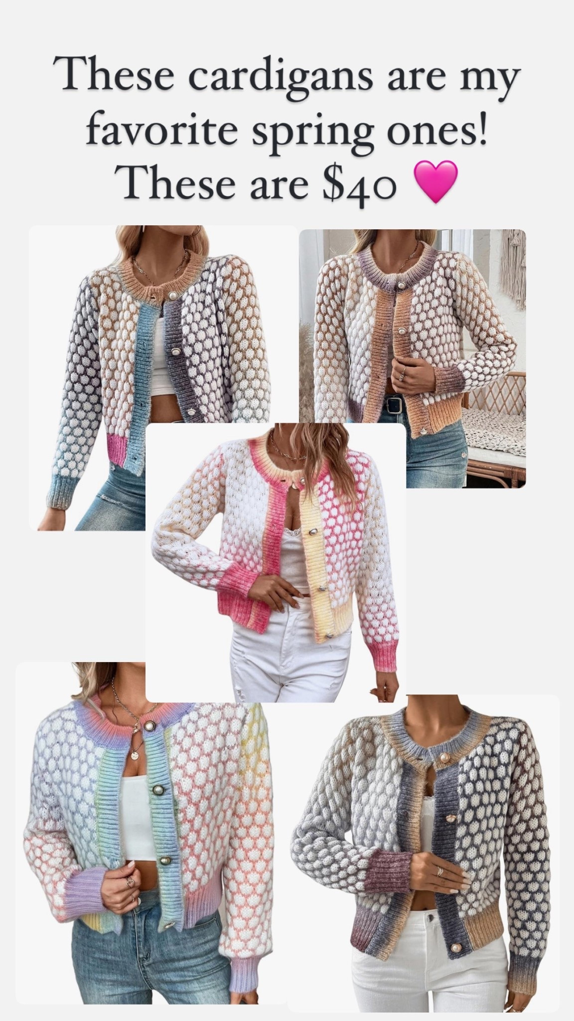 Prettiest cardigans for spring 

#LTKgrwm #LTKootd