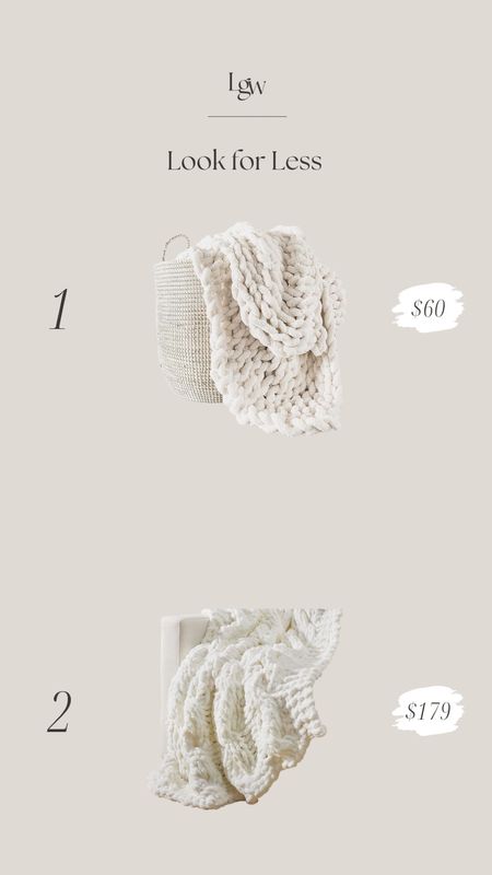 Look for Less $ — chunky knit blankets

#LTKhome