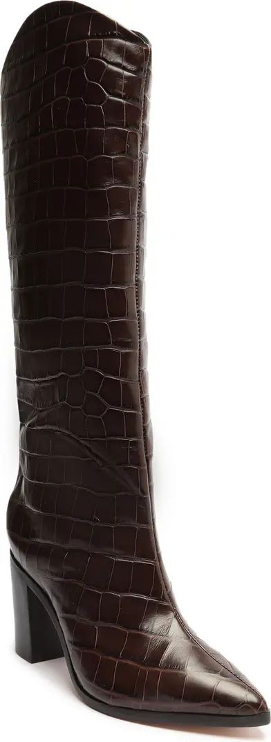 Maryana Block Pointed Toe Knee High Boot (Women) | Nordstrom