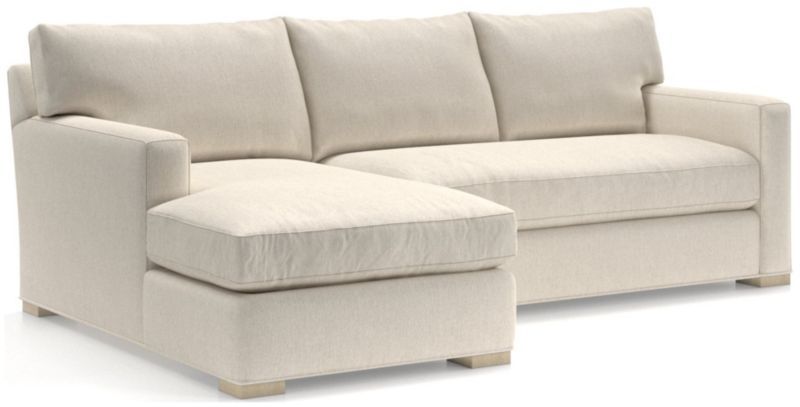 Axis Bench 2-Piece Sectional Sofa | Crate & Barrel | Crate & Barrel