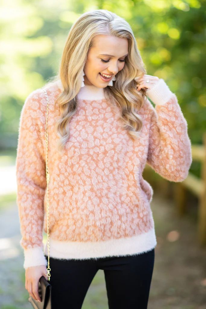 All My Life Blush Pink Leopard Sweater | The Mint Julep Boutique