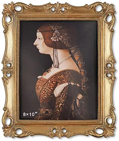 8x10 Picture Frame Antique Frame 8x10 Vintage Photo Frames 10 x 8 in Gold, Wall and Tabletop Pict... | Amazon (US)