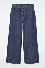 EXTRA WIDE-LEG DRAWSTRING DENIM PANTS - BLUE - Jeans - COS | COS (US)