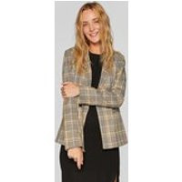 Karierter Blazer mit doppelten Knöpfen Gelb | Stradivarius DE