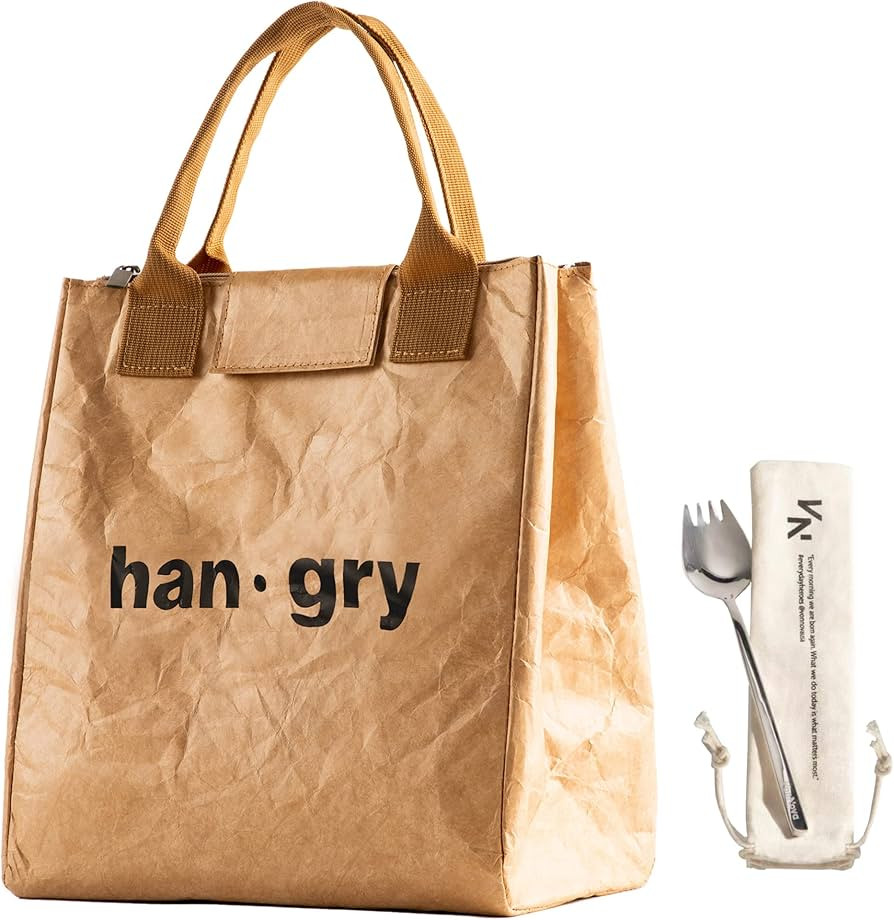 Aesthetic Lunch Bag Women – Insulated Lunch Bag – Hangry Lunch Box – Reusable and Easy to Carry Lunc | Amazon (US)