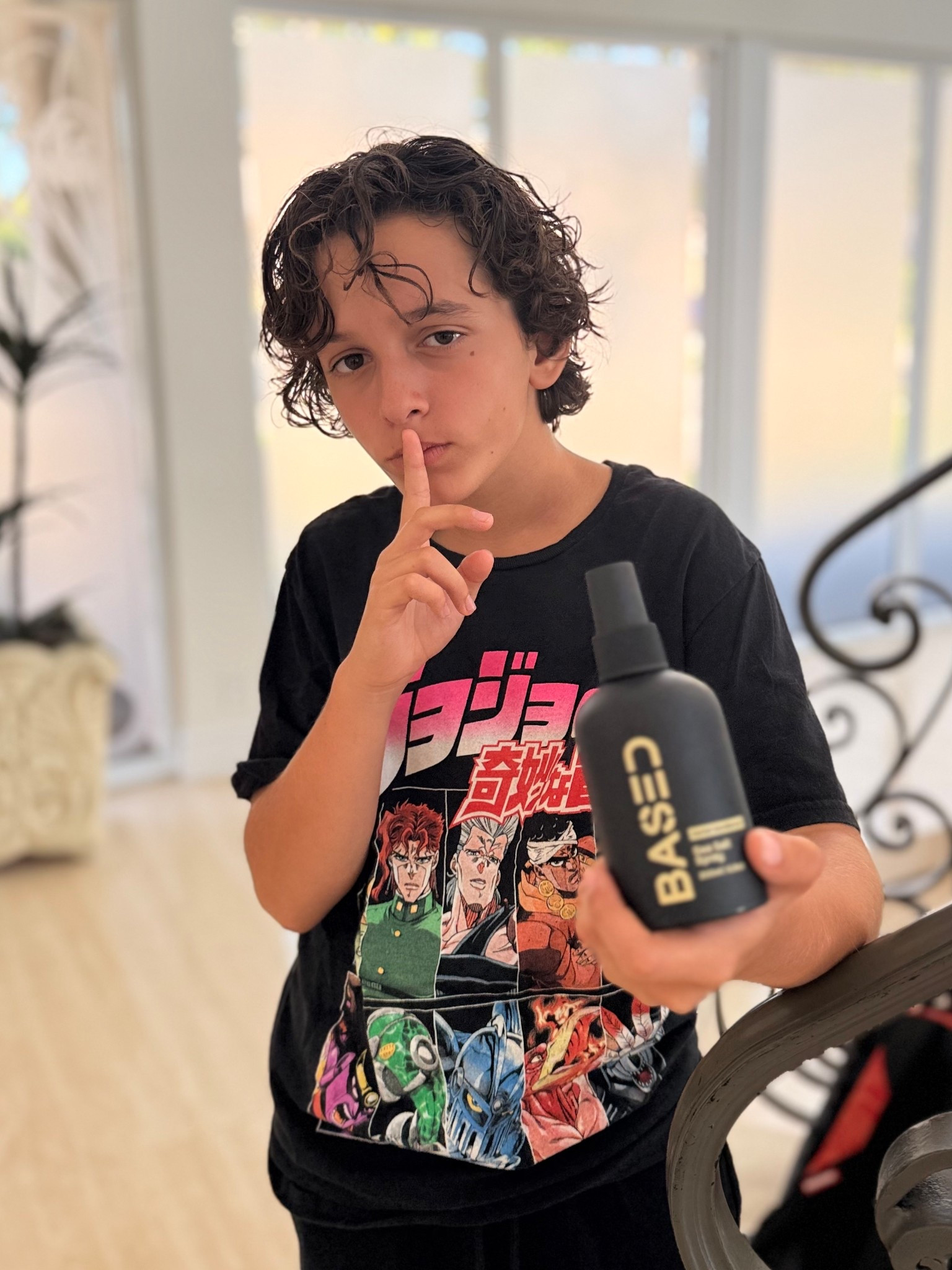 Since Niko
But his hair, he’s been using a salt spray to enhance his curls. He said, this is what all
His friends are using!! 

#LTKBeauty #LTKStyleTip #LTKMens