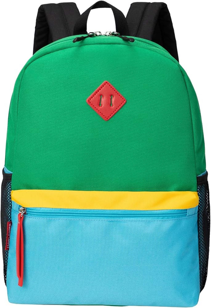 HawLander Little Kids Backpack for Boys Toddler School Bag Fits 3 to 6 years old, 15 inch, Green | Amazon (US)