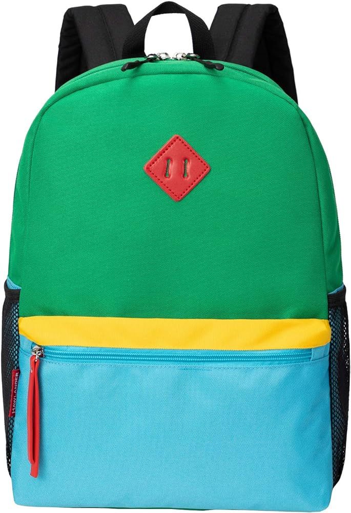 HawLander Little Kids Backpack for Boys Toddler School Bag Fits 3 to 6 years old, 15 inch, Green | Amazon (US)