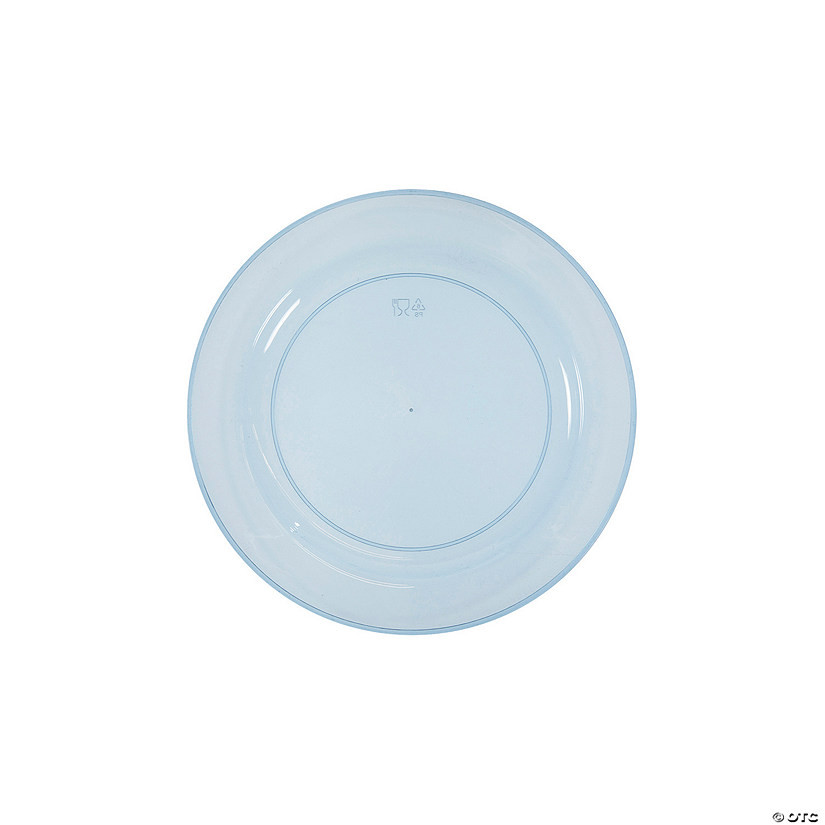 7 1/2" Premium Dusty Blue Disposable Plastic Dessert Plates - 25 Ct. | Oriental Trading Company
