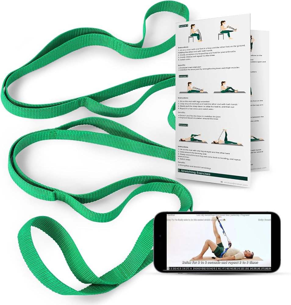 Trideer Stretching Strap Yoga Strap for Physical Therapy, 10 Loops Yoga Straps for Stretching, No... | Amazon (US)
