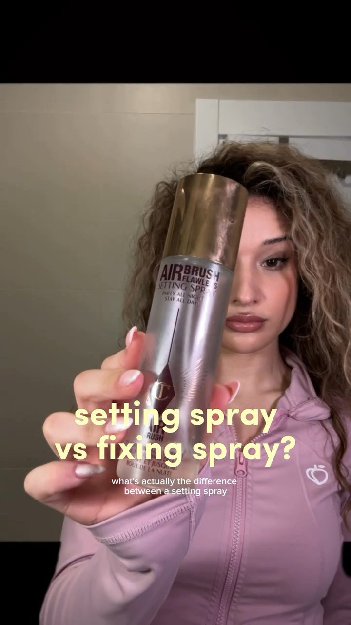 YesStyle code: LADYG111. Did you know setting sprays and fixing sprays are actually not the same thing? 

I used to think they basically did the same thing until I tested them side by side. A setting spray helps melt everything together and makes the makeup look smoother and less powdery… while a fixing spray is what actually helps LOCK everything in place.

Lately I’ve been obsessed with the TIRTIR Mask Fit Makeup Fixer because it seriously helps minimize makeup transfer while still feeling lightweight on the skin.

You can literally SEE a huge difference in the transfer test 😭

If you wanna try it yourself, you can find the product through the link in my bio and my highlights 🤍

#LTKselfcare #LTKPetite #LTKBeauty