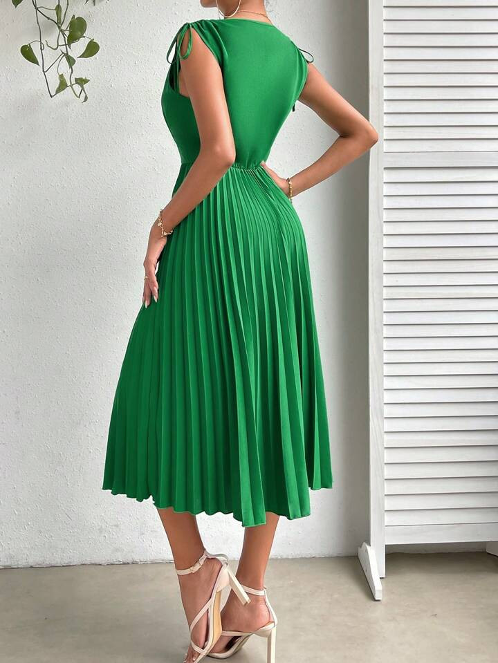 SHEIN Privé Sólido Bainha Pregueada Vestido | SHEIN