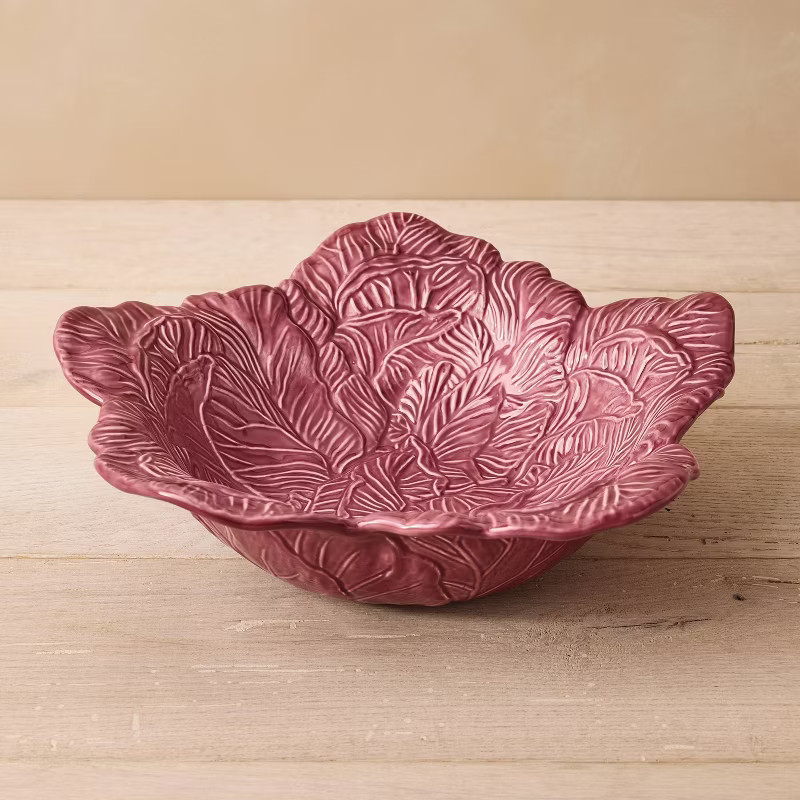 12.25"x12.75" Cabbage Stoneware Serving Bowl Purple - John Derian for Target | Target