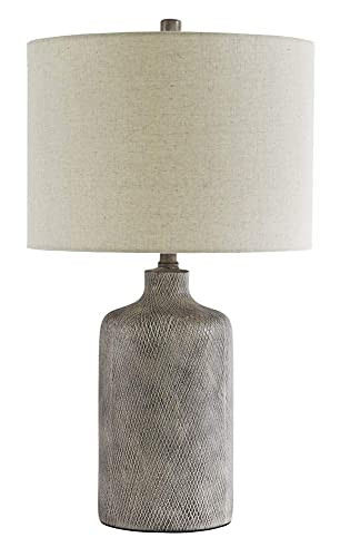 Signature Design by Ashley Linus Modern 25" Ceramic Table Lamp, Natural Stone Finish | Amazon (US)