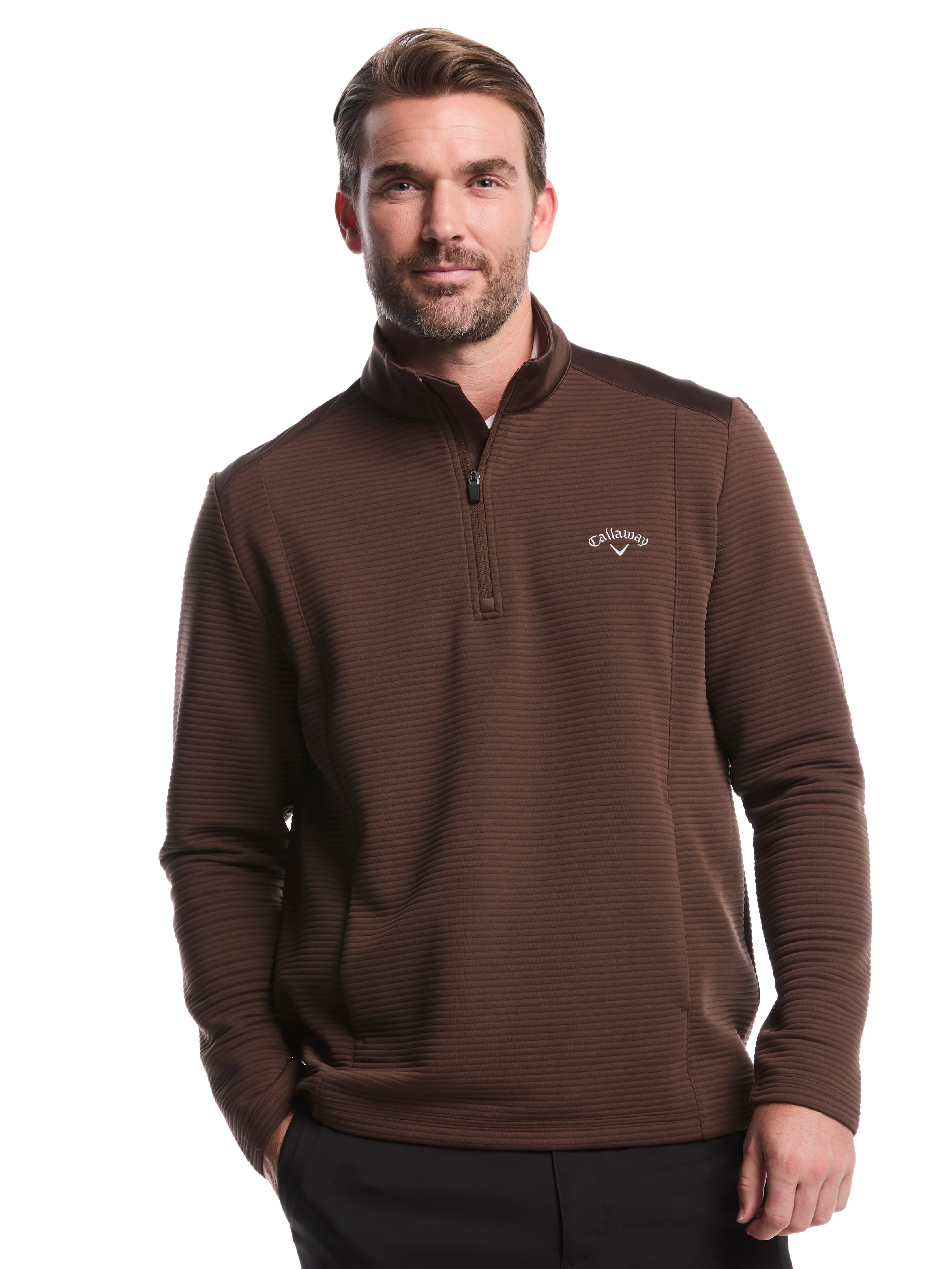 Mens Ottoman Quarter Zip | Perry Ellis