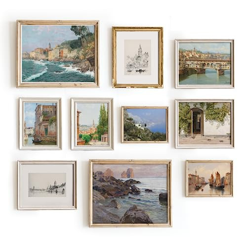 Vintage Travel Poster Italy, Vintage Prints For Wall Decor, Farmhouse Art Prints, Country Landscape Wall Art, Italy Country Farmhouse Decor, Italy Pictures For Wall Set 10(11x14 IN UNFRAMED) | Amazon (US)