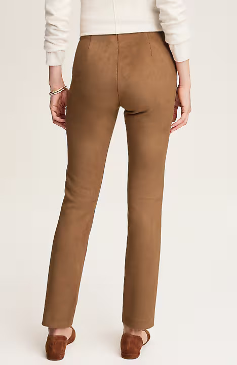 Faux-Suede Seamed Slim-Leg Pants | J. Jill