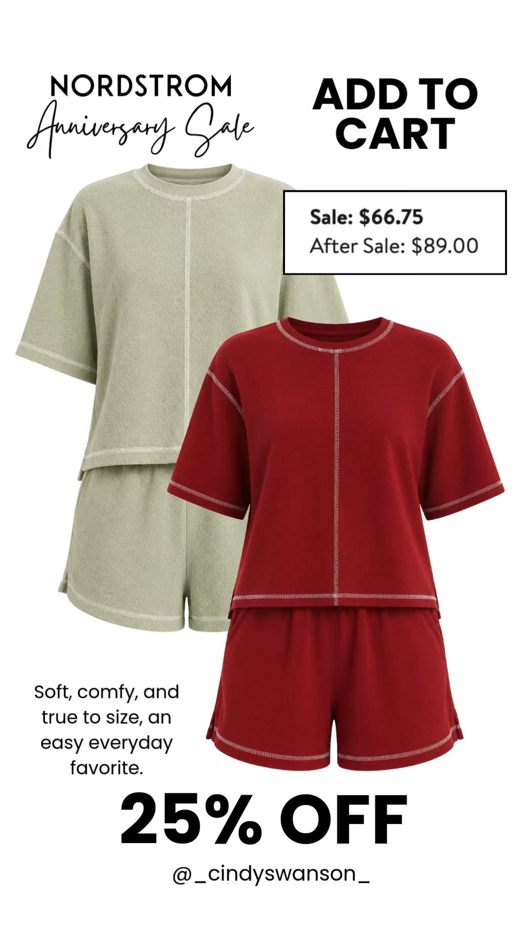 This cozy lounge set is one of my favorite Nordstrom Anniversary Sale finds! It's incredibly soft, true to size, and the contrast stitching gives it an elevated look that's perfect for lounging, travel, or running errands. Sale price is $66.75 (regularly $89). I'm wearing a small.

💡 LTK MADE EASY
❤️ Heart = Support my posts!
🔖 Save = Get sale & restock alerts
📋 Lists = Keep favorites organized
📲 Share = Send lists and products to a friend. Hello, Christmas List!
💬 Comment = Ask me anything about what I'm wearing. :-) 

 #LTKootd #LTKOver40 #LTKSaleAlert