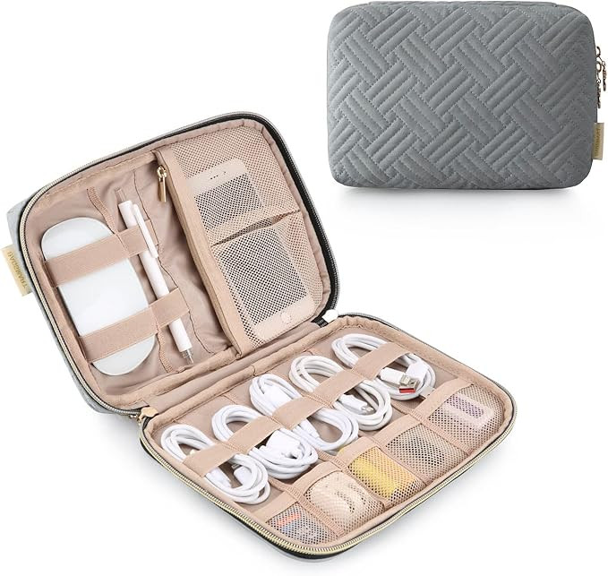 BAGSMART Electronics Organizer Travel Case, Travel Cable Organizer Bag for Travel Essentials & Ac... | Amazon (US)