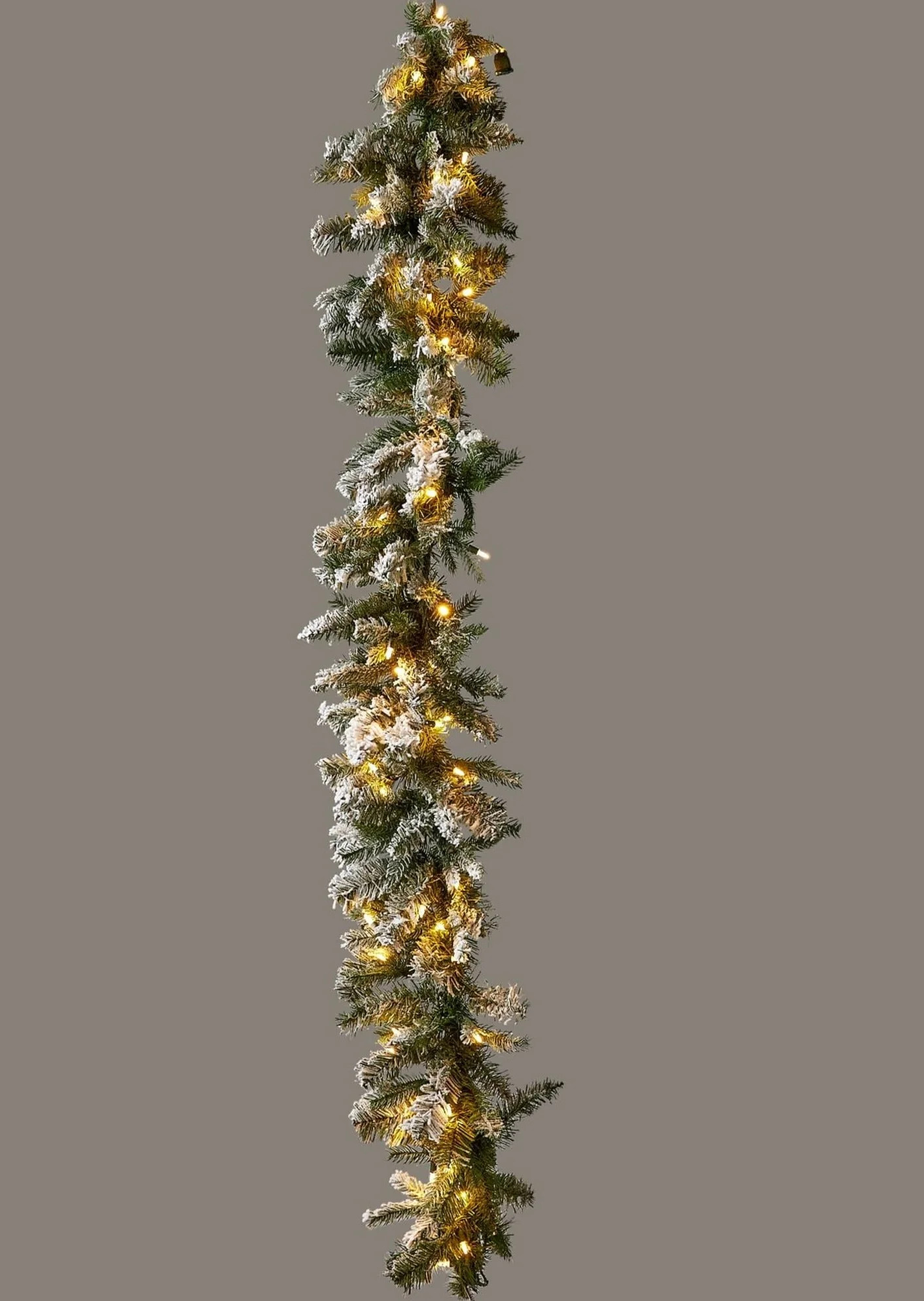 Frosted Aspen Christmas Garland with LED Lights - 72" | Afloral