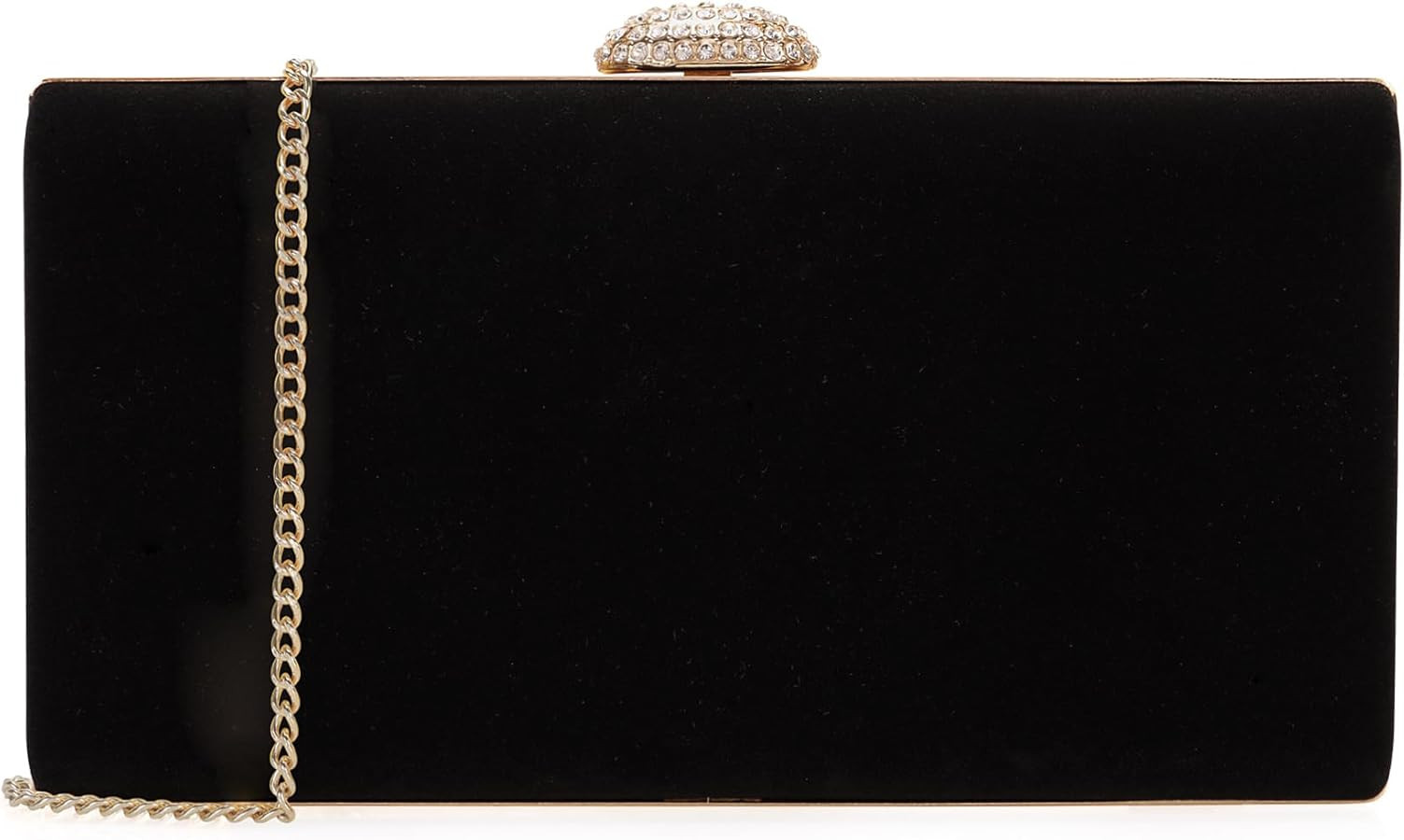 Dexmay Large Rhinestone Purse with Crystal Clasp Evening Clutch Bag Formal Party Handbag | Amazon (US)