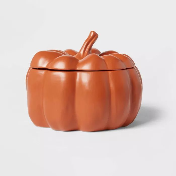 93.3oz Stoneware Pumpkin Tureen Serving Dish Orange - Threshold™ | Target