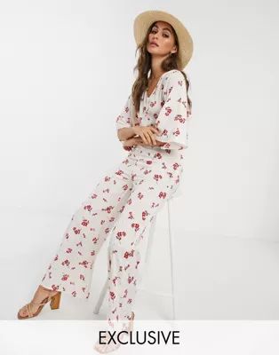 Wednesday's Girl relaxed jumpsuit in ditsy floral | ASOS US