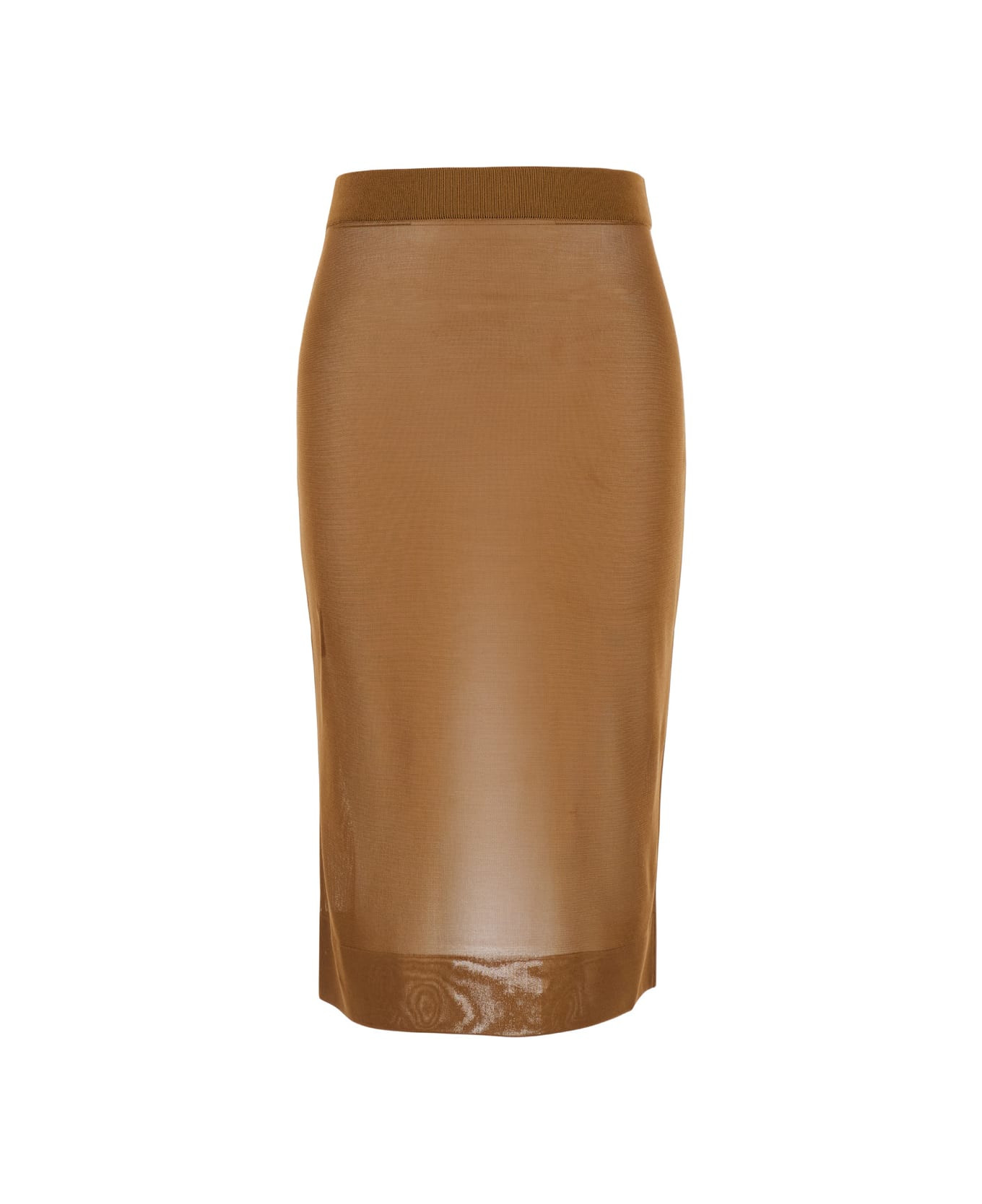 Beige Pencil Skirt With High Elastic Waist In Viscose Woman | Italist.com US