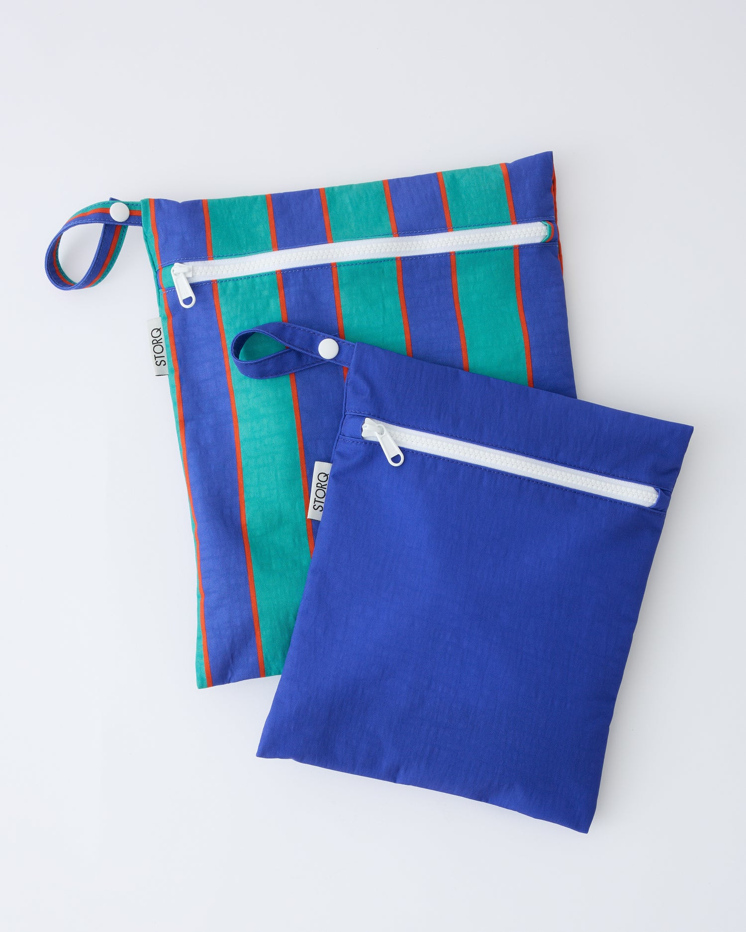 Wet/Dry Bag 2-Piece Set | Blue & Rust Stripe - Storq by Kindred Bravely | Kindred Bravely