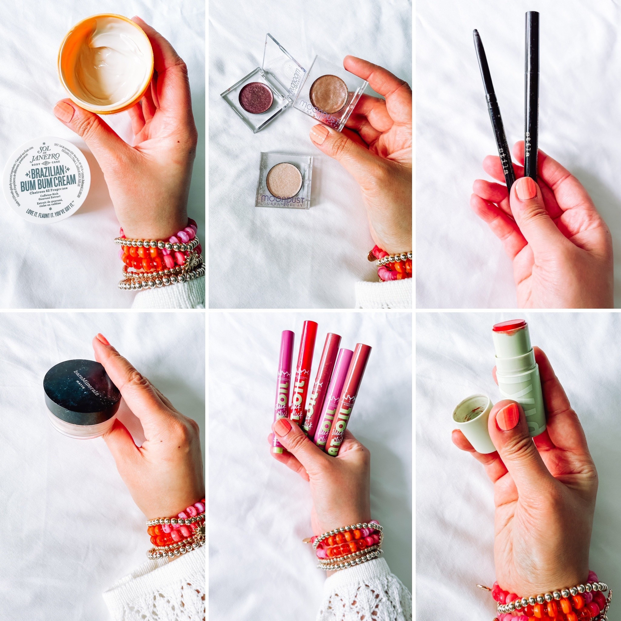 Beauty essentials for spring/summer 
Foundation
Body cream
Lip color
Eyeshadow
Lip balm

#LTKGiftGuide #LTKBeauty