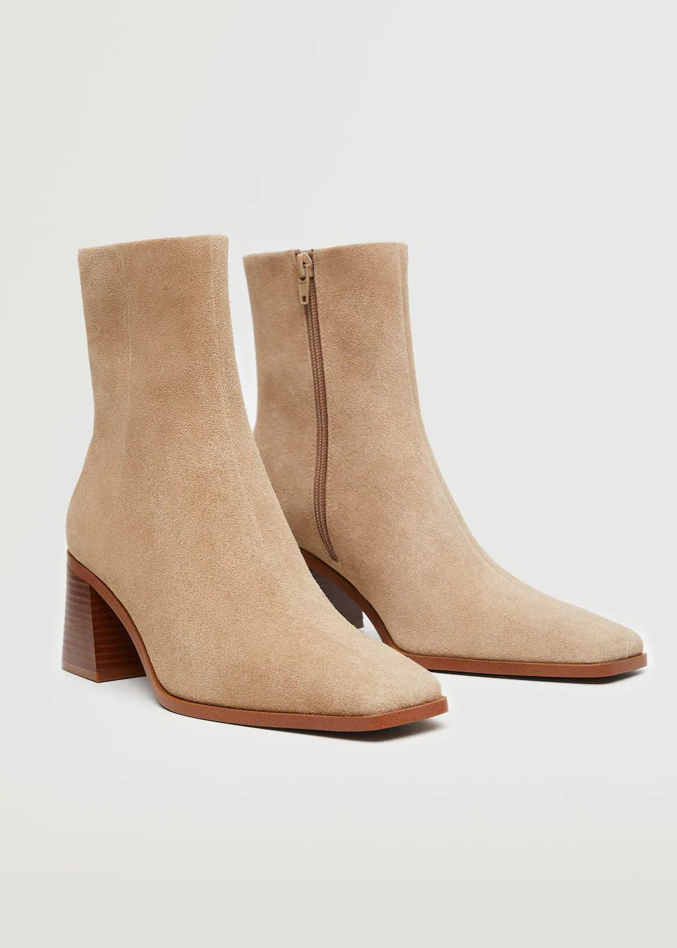 Heel leather ankle boot | MANGO (US)