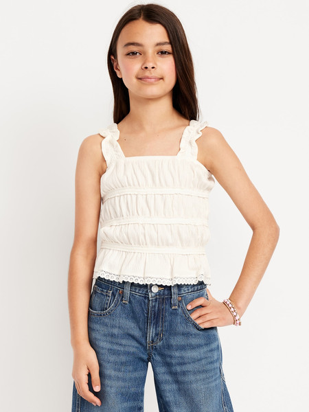 Fitted Smocked Tank Top for Girls | Old Navy (US)